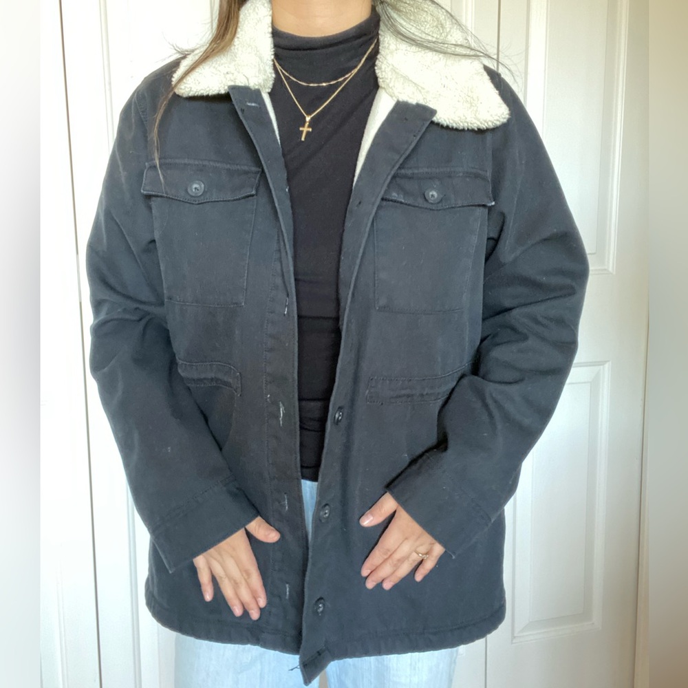 Black Oversized Utility Jacket - image 1